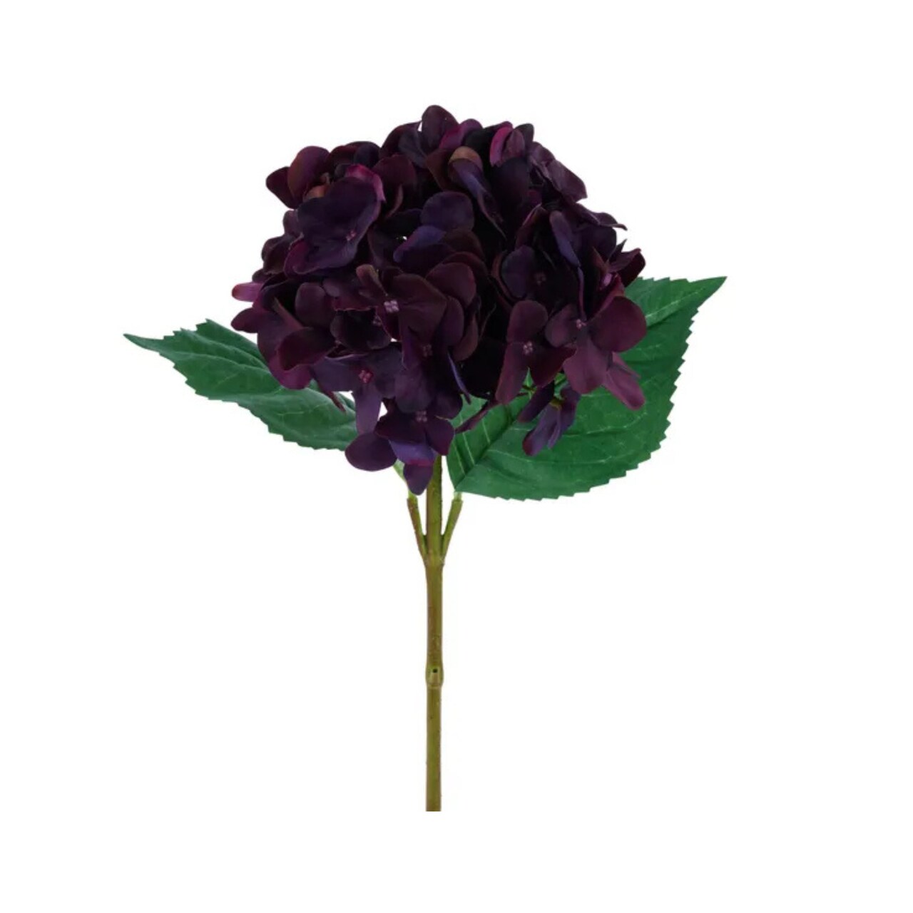 Real Touch Eggplant Purple Hydrangea Stem – 20” Artificial Flower for Arrangements & Home Decor-FS387732